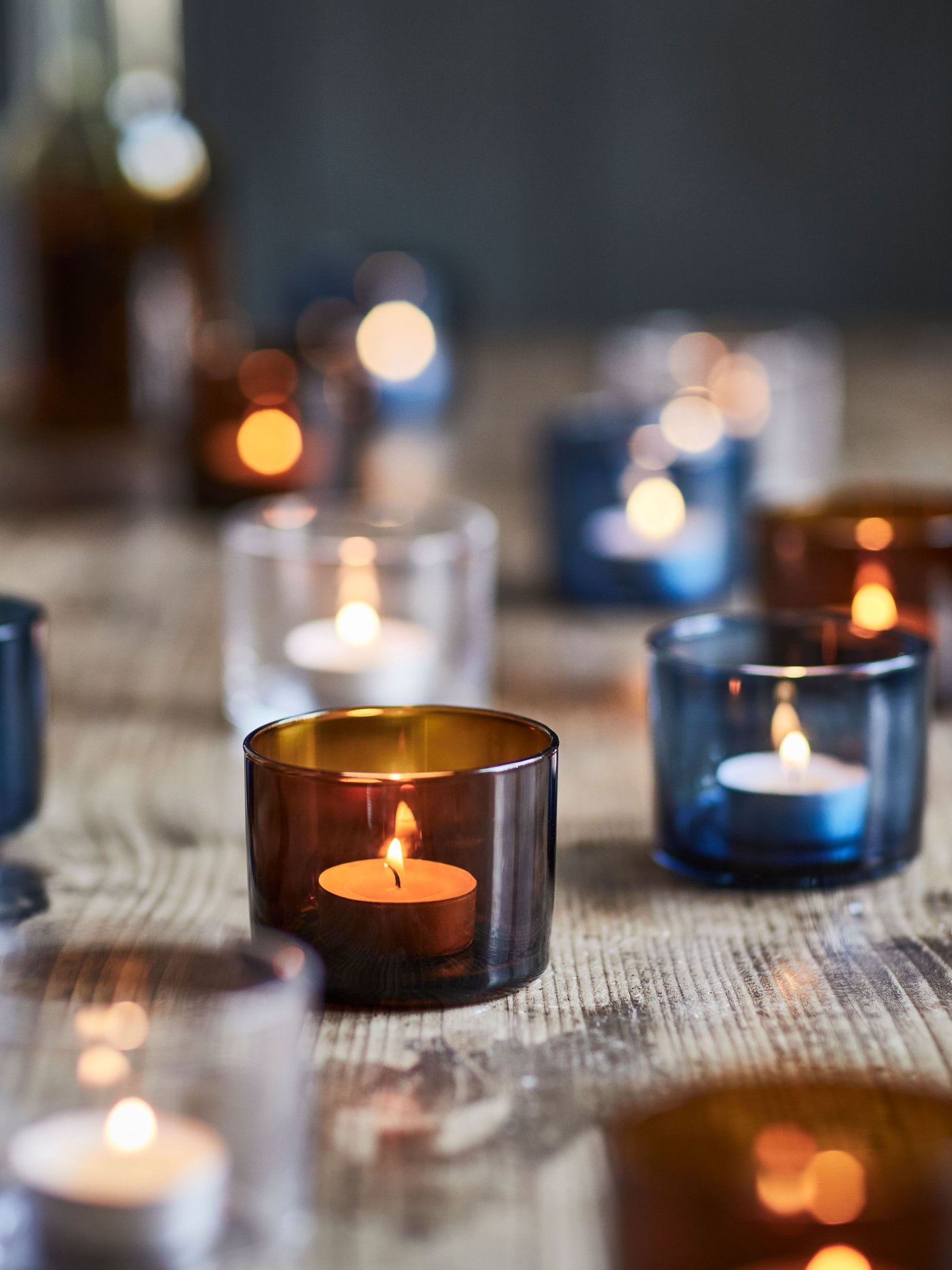 An assorted colours HÖSTAGILLE candle holder